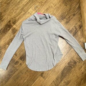 TNA high neck waffle knit long sleeve top